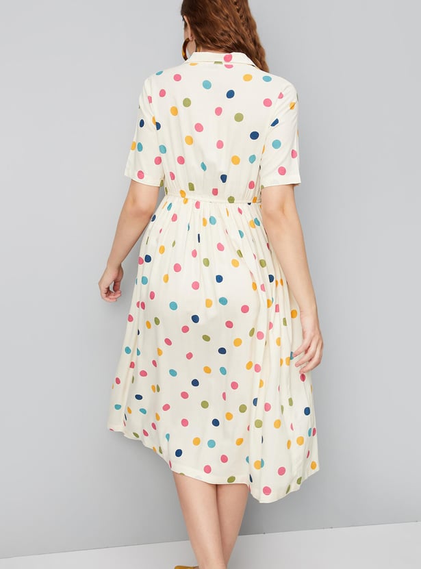 Women Printed Ethnic Shirt Dress