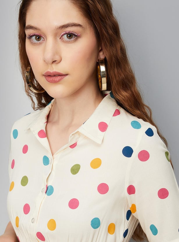 Women Printed Ethnic Shirt Dress