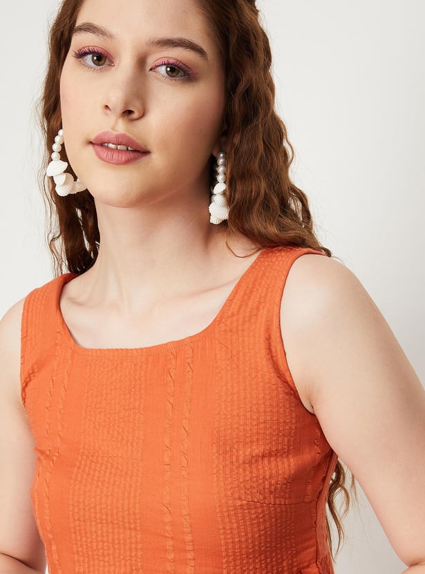 Women Smocked Tiered Midi Dress