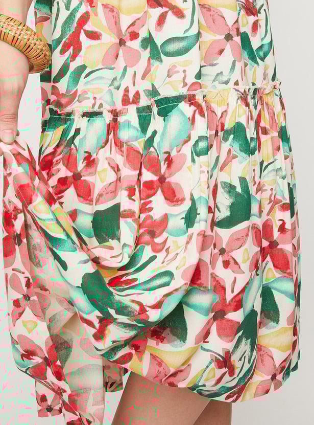 Women Printed Halter Neck Dress