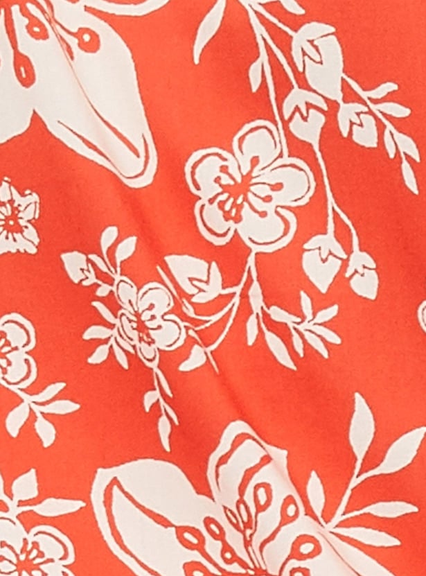 Women Printed Sleeveless Shirt Dress