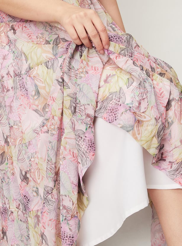 Women Printed Tiered Maxi Dress