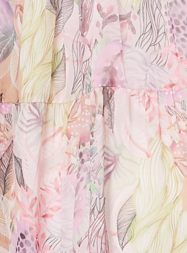 Women Printed Tiered Maxi Dress