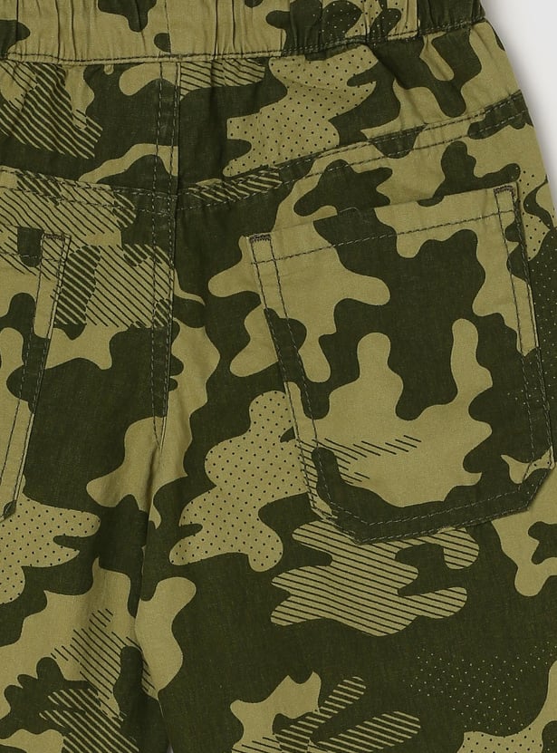 Boys Camouflage Printed Bermuda Shorts