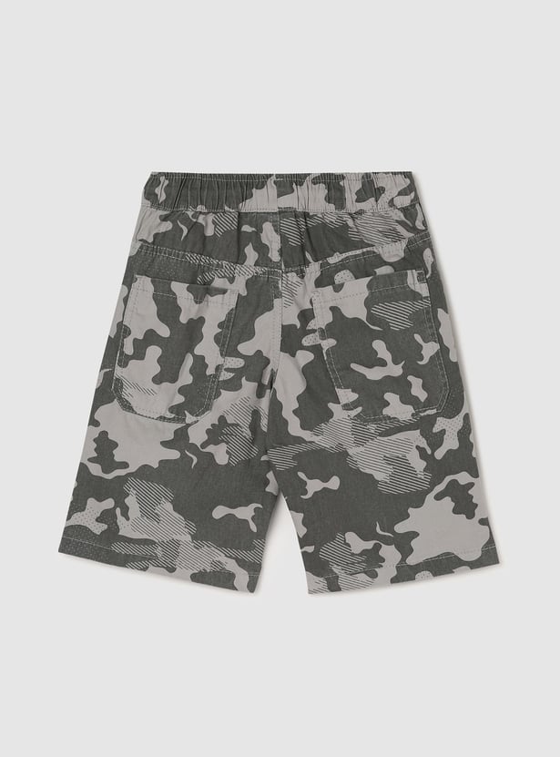 Boys Camouflage Printed Bermuda Shorts