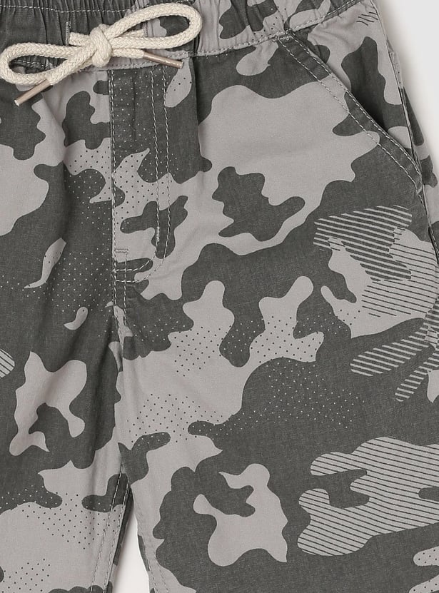 Boys Camouflage Printed Bermuda Shorts