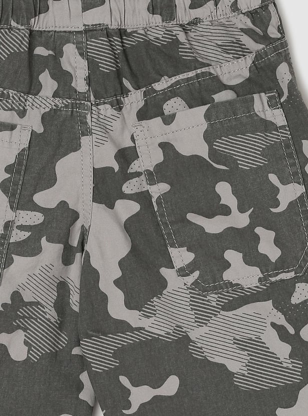 Boys Camouflage Printed Bermuda Shorts