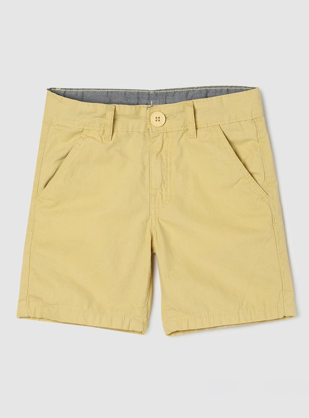 Boys Solid Woven Shorts
