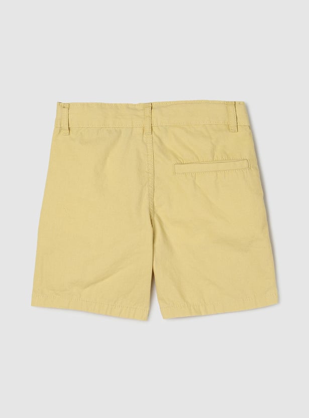 Boys Solid Woven Shorts