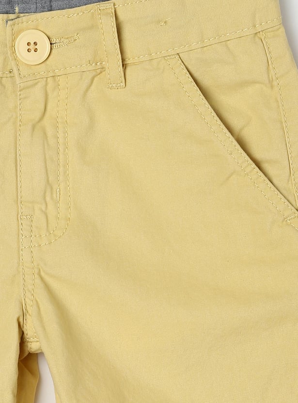 Boys Solid Woven Shorts