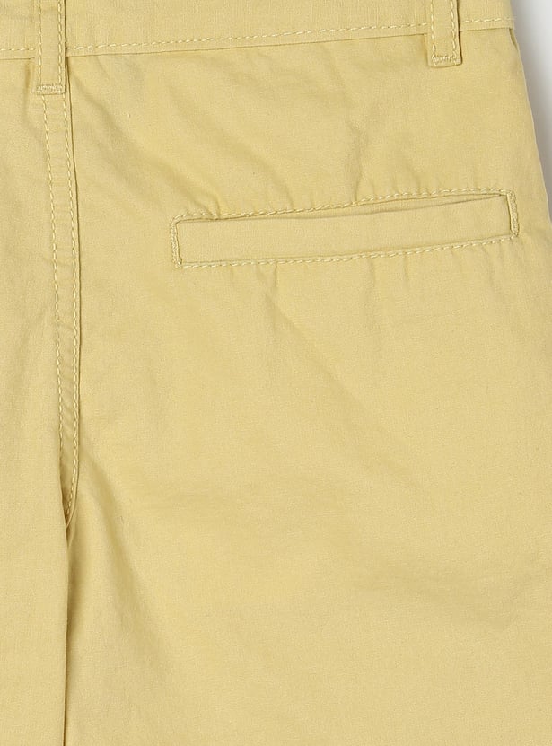 Boys Solid Woven Shorts