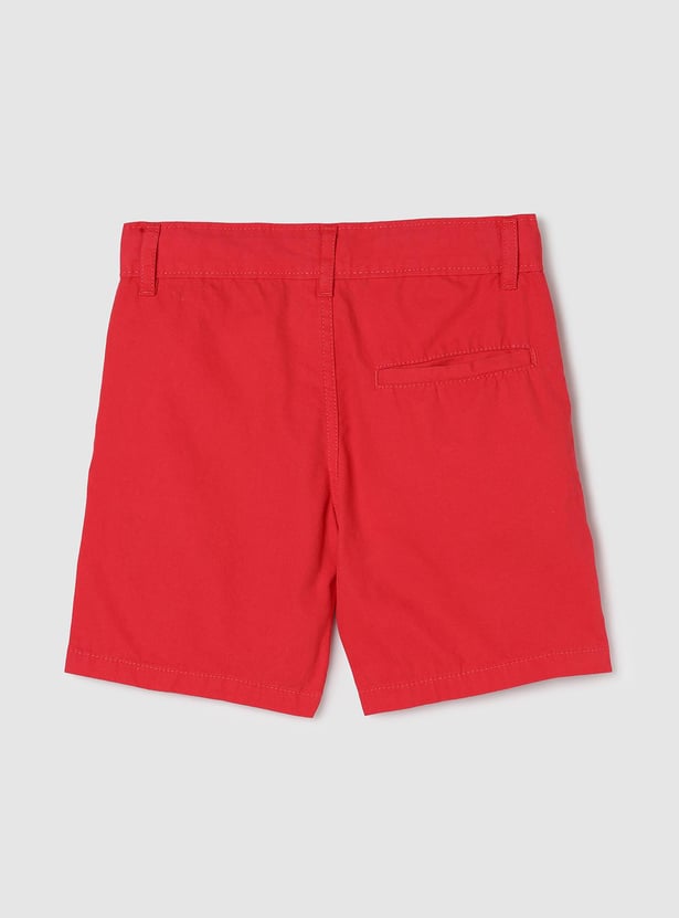 Boys Solid Woven Shorts