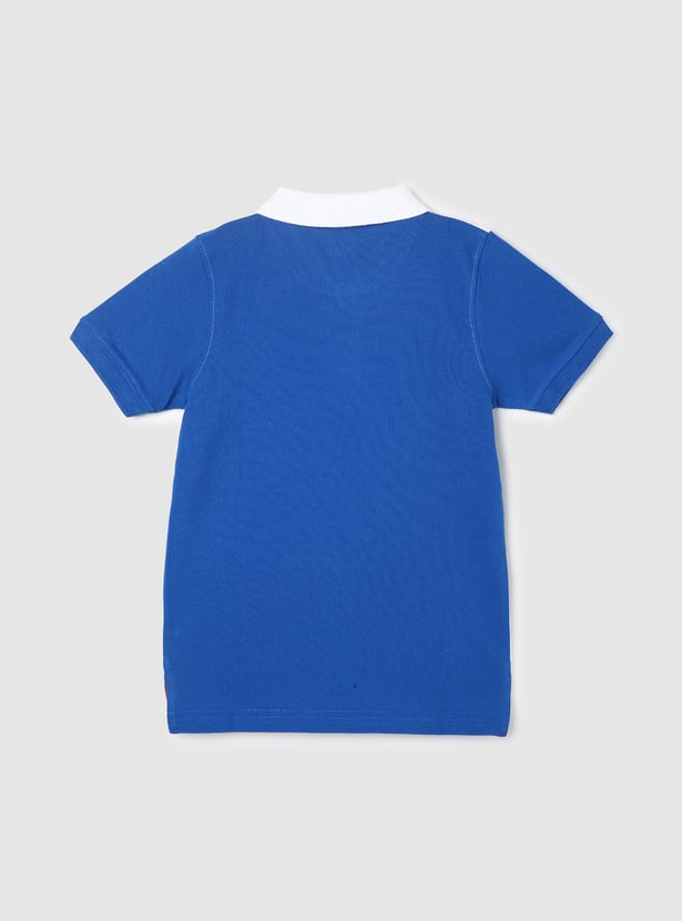 Boys Colourblock Polo T-shirt