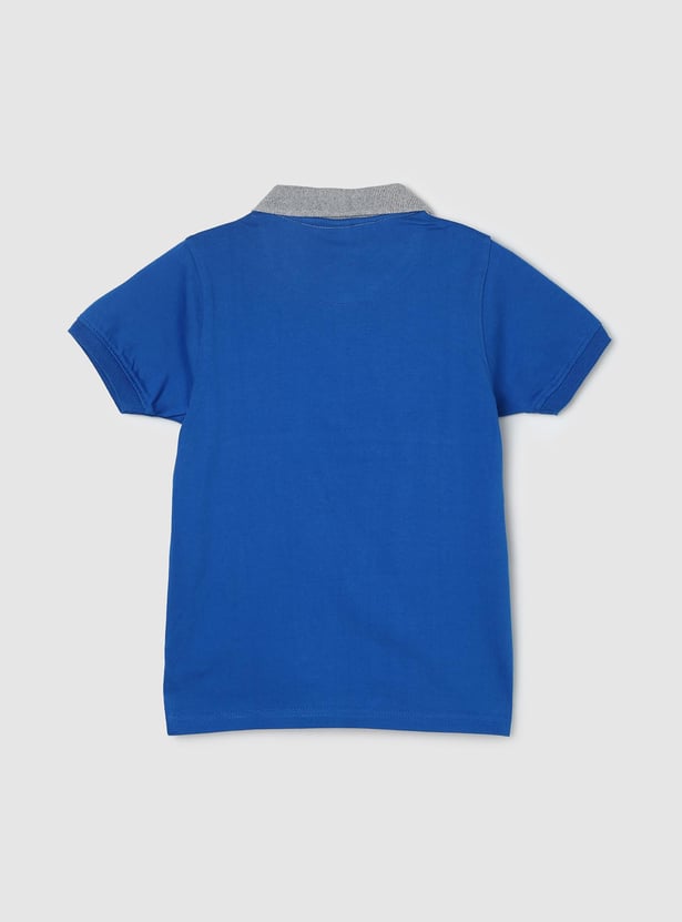 Boys Colourblock Polo T-shirt