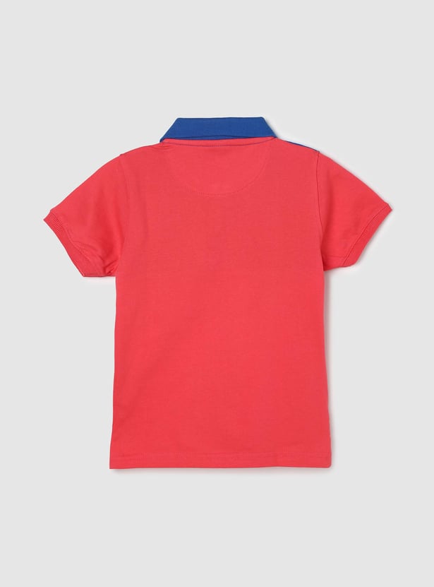 Boys Colourblock Polo T-shirt