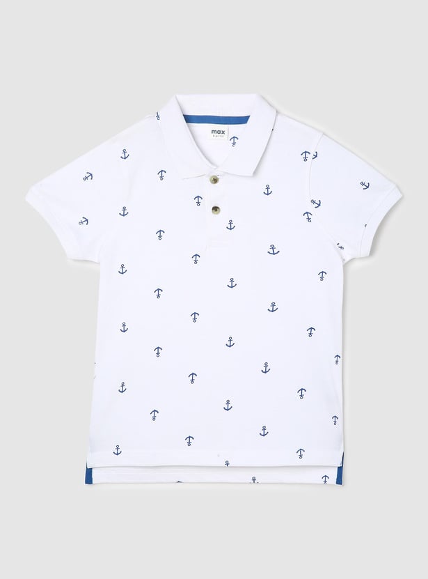 Boys Printed Polo T-shirt
