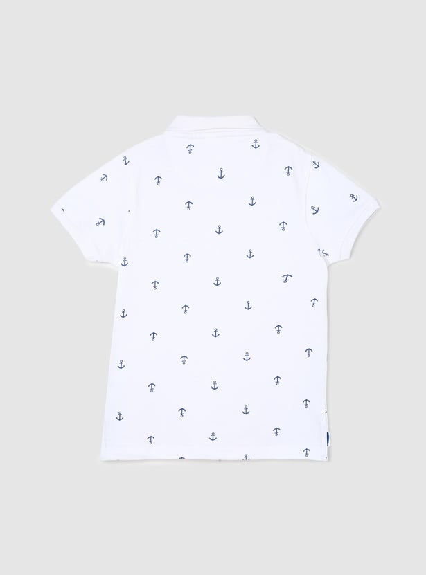 Boys Printed Polo T-shirt