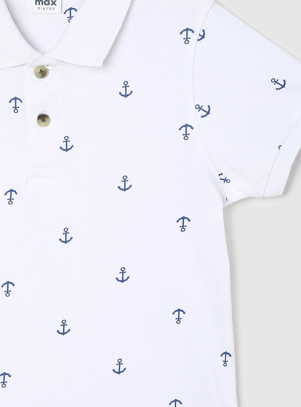 Boys Printed Polo T-shirt