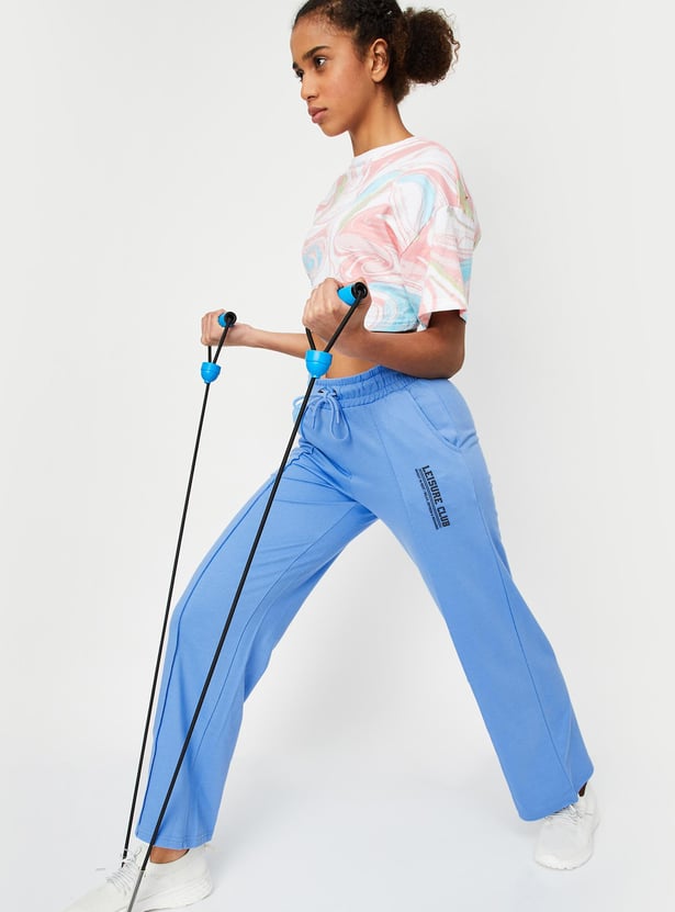 Women Cut and Sew Straight Fit Track Pants