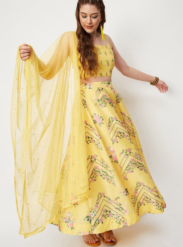 Women Embellished Mesh Dupatta