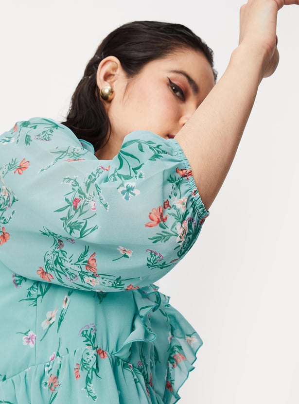 Women Printed Ruffled Tunic