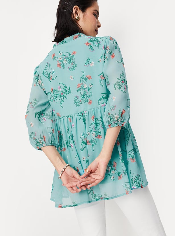 Women Printed Ruffled Tunic