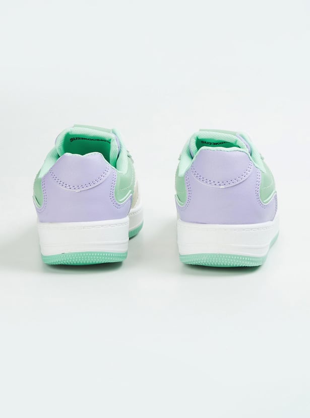 Girls Colourblock Lace-Up Casual Shoes