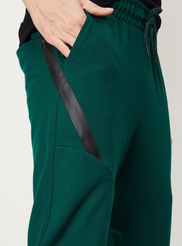Men Panelled Skinny Fit Athleisure Joggers