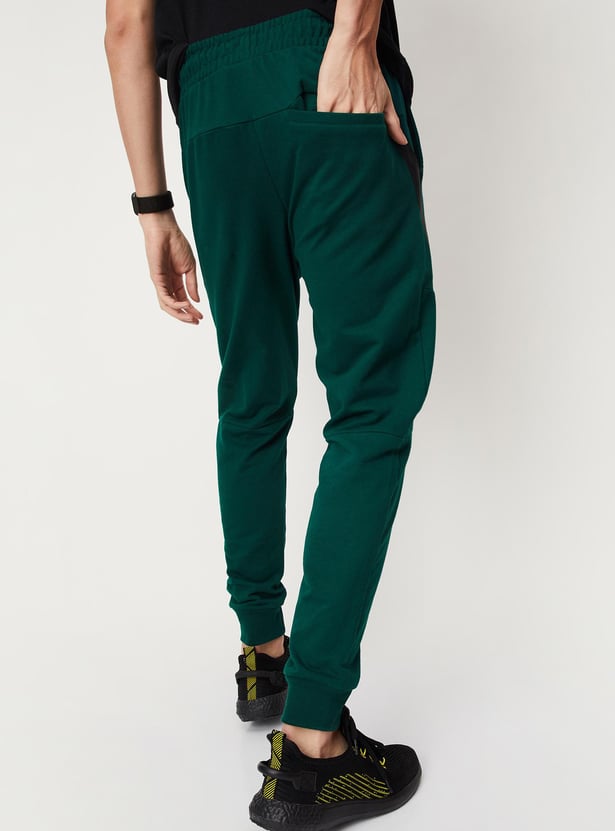 Men Panelled Skinny Fit Athleisure Joggers