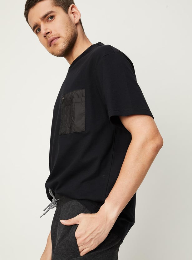 Men Solid Athleisure Oversized T-shirt