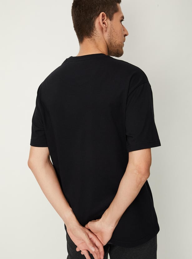 Men Solid Athleisure Oversized T-shirt