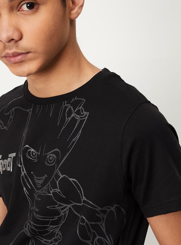 Buy Boys Groot Printed Knit T-shirt Online at just