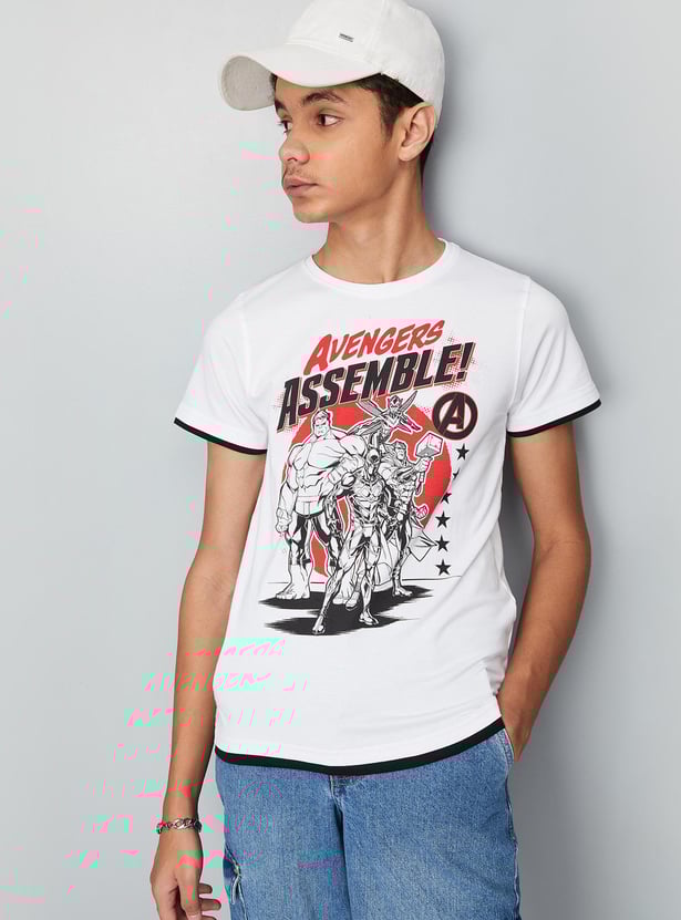 Boys Avengers Printed T-shirt