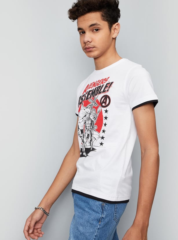 Boys Avengers Printed T-shirt