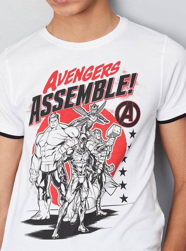Boys Avengers Printed T-shirt
