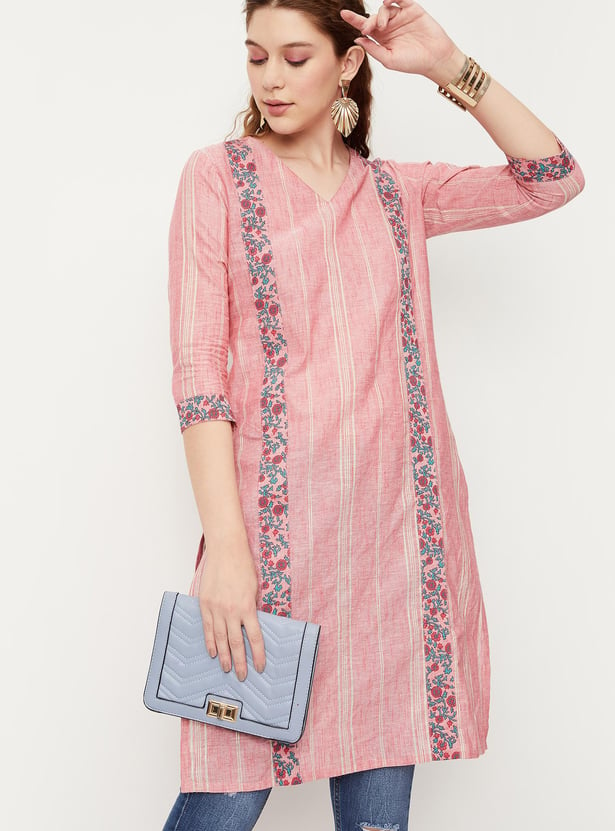 Women Floral Printed Woven Kurta