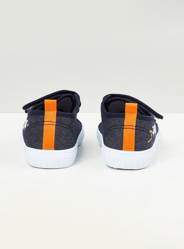 Boys Embroidered Double Velcro Casual Shoes