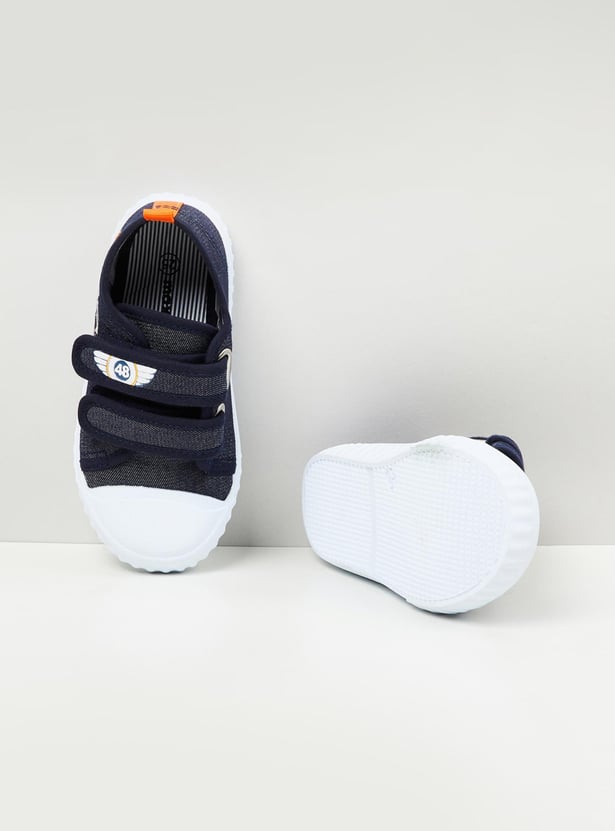 Boys Embroidered Double Velcro Casual Shoes