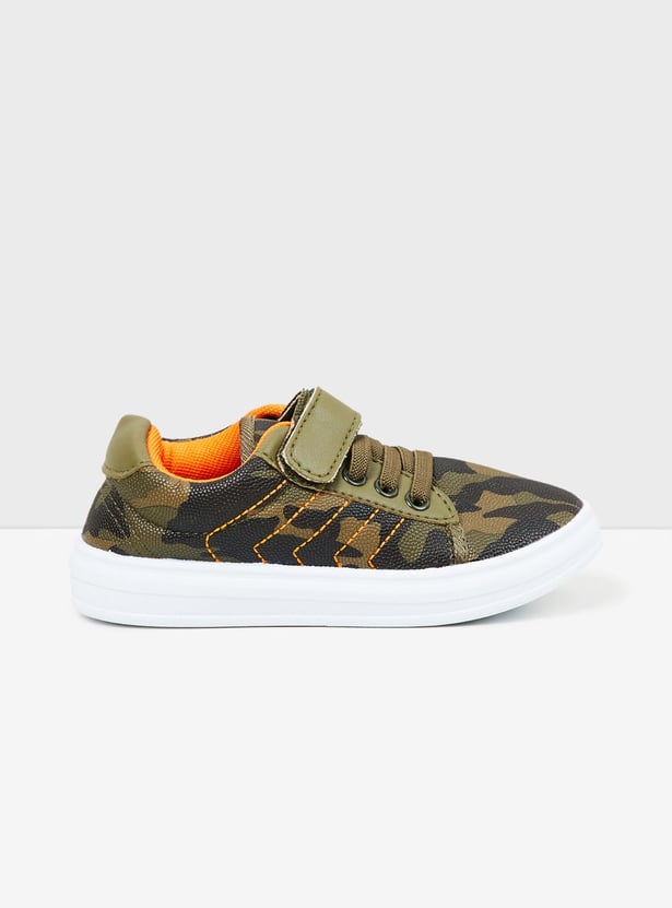 Boys Camouflage Velcro Shoes