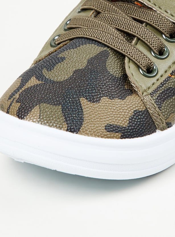 Boys Camouflage Velcro Shoes