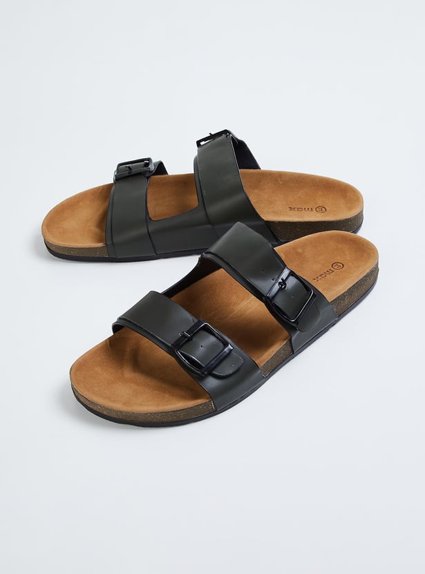 Men Double Strap Sliders