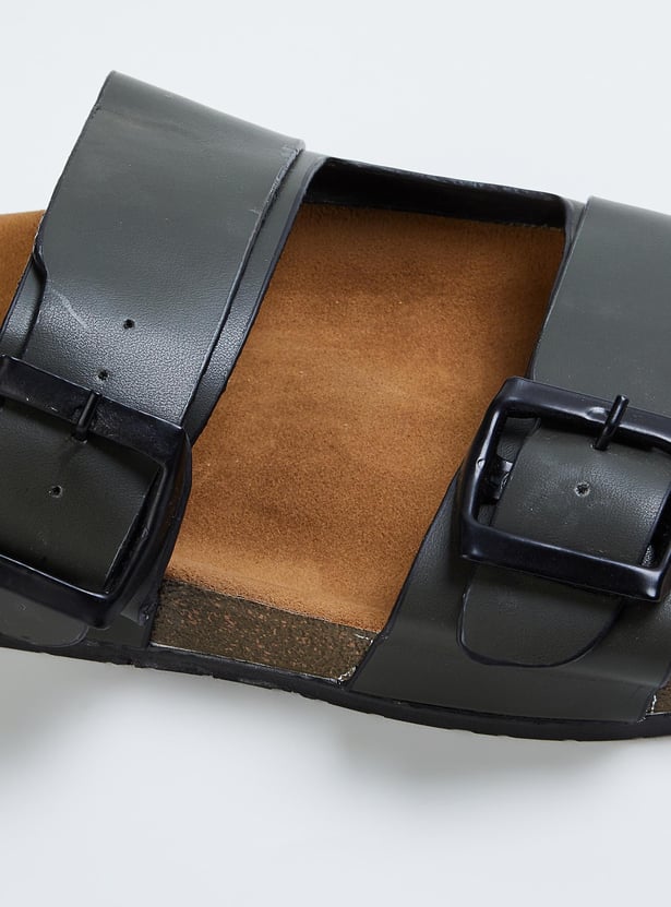 Men Double Strap Sliders