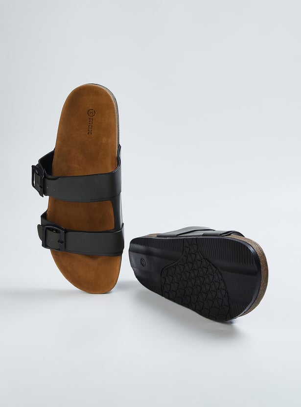 Men Double Strap Sliders