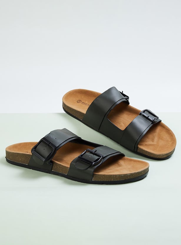 Men Double Strap Sliders