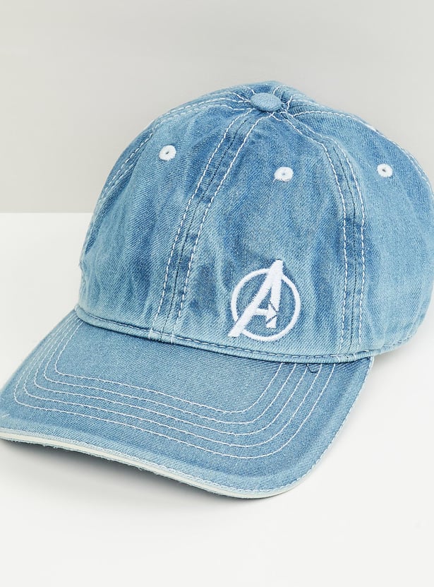 Buy Men Avengers Embroidered Denim Cap Online at just Rs. 599.0