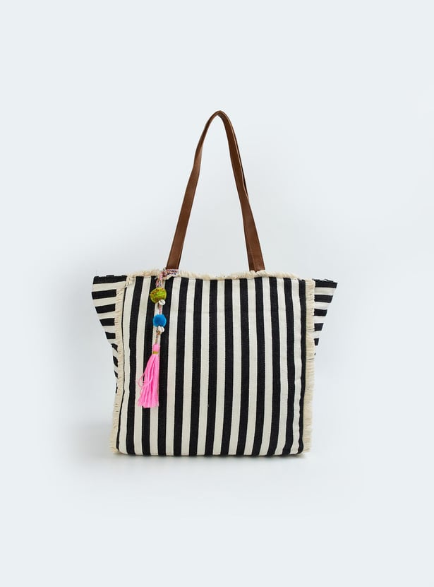 Women Striped Tote Bag