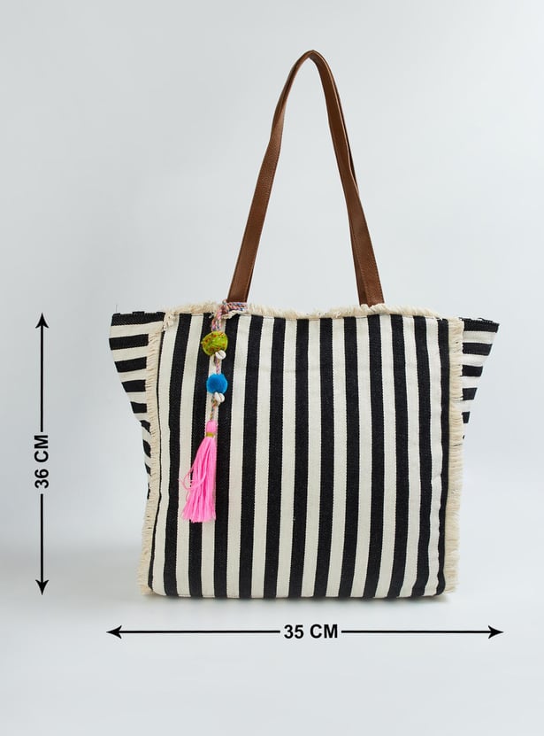 Women Striped Tote Bag