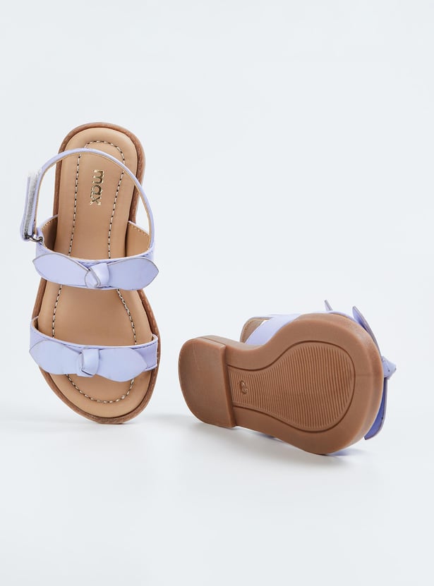 Girls Bow-Accented Strappy Sandals