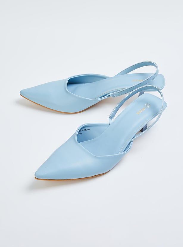 Women Sling Strap Kitten Heels