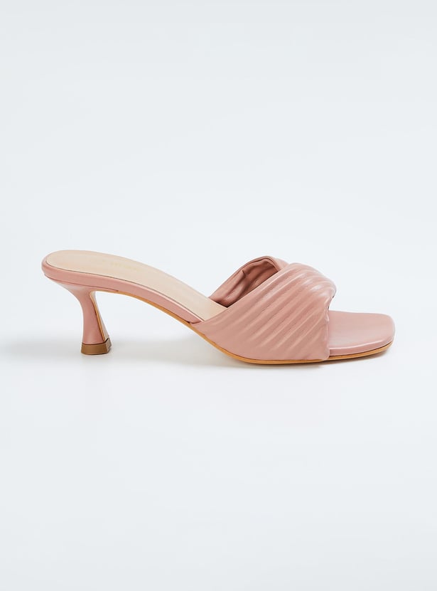 Women Overlap Strap Heel Sandals
